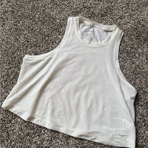 Nike Women's White Mesh Crop Top